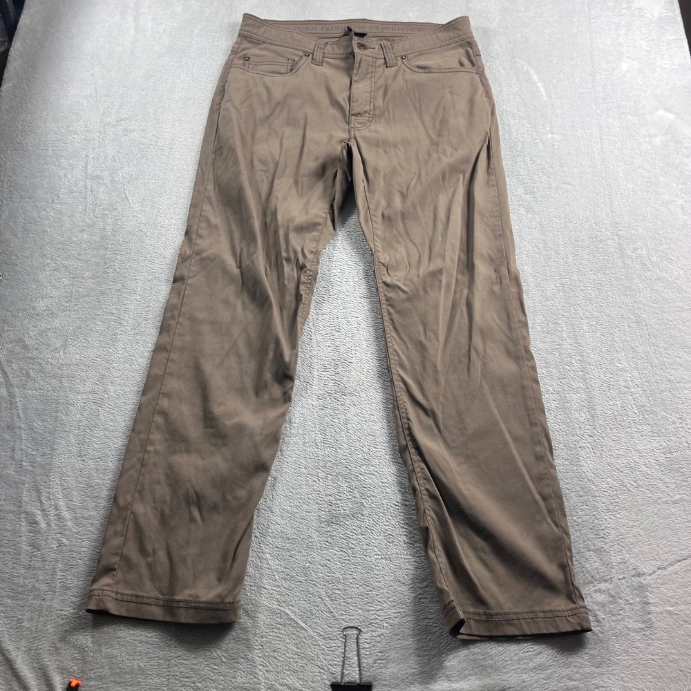 Prana Brion Slim Fit Pants Mens 32x30 Brown Hiking Outdoor Chino Trousers